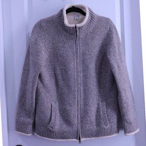 LLBEAN Sherpa zip up sweater.